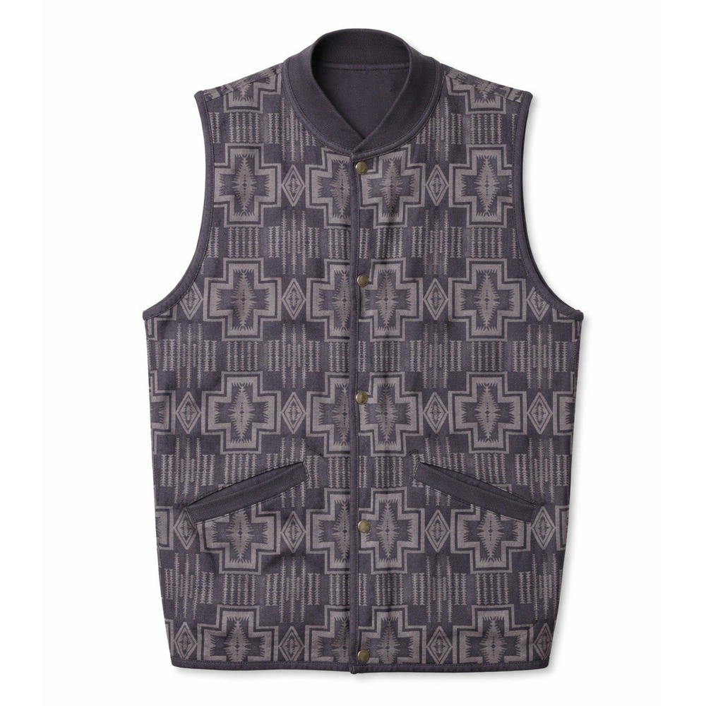 Pendleton Reversible Harding Style Southwest Geometric Vest Men's S 31in Chest